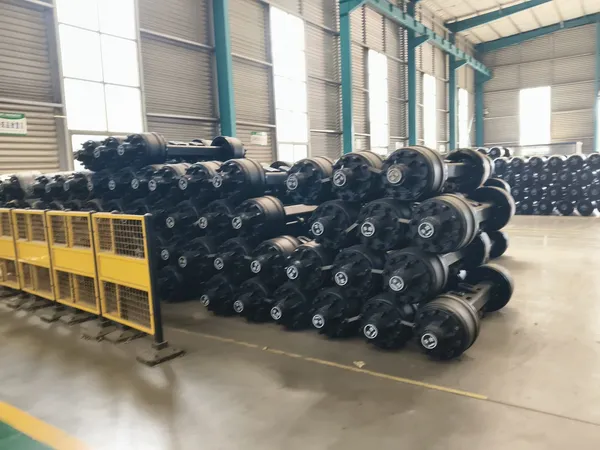 Filas de ejes completos de remolque en stock listo en Liangshan