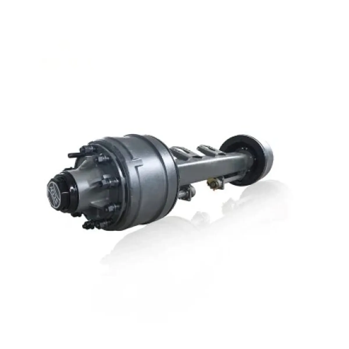 Semi-trailer axle load guide - tridem axle group under a loaded flatbed trailer